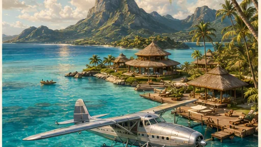 Fortune Bay &mdash; turquoise lagoon with overwater bungalows and a floatplane
